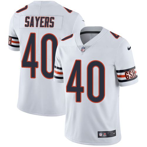 Men Chicago Bears #40 Gale Sayers Nike White Limited Player NFL Jersey->chicago bears->NFL Jersey